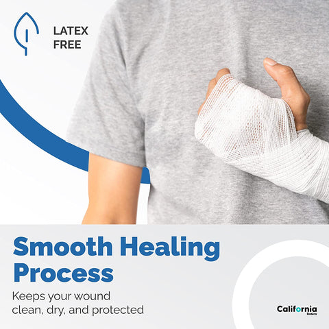 36 Pack - 2 inch by 4 yards Gauze Bandage Roll with Free Bonus Tape